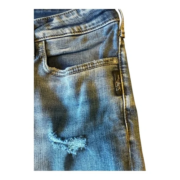 Silver Jeans Co Shorts Womens Sz 20 Avery Bermuda Blue Denim Mid Rise - Picture 5 of 14